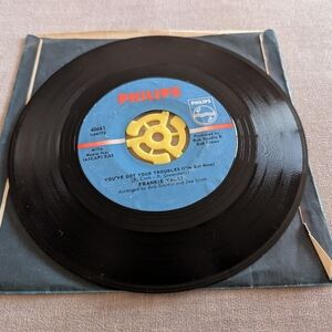 Frankie Valli 45 Vinyl Record You've Got Your Troubles/A Dream Of Kings